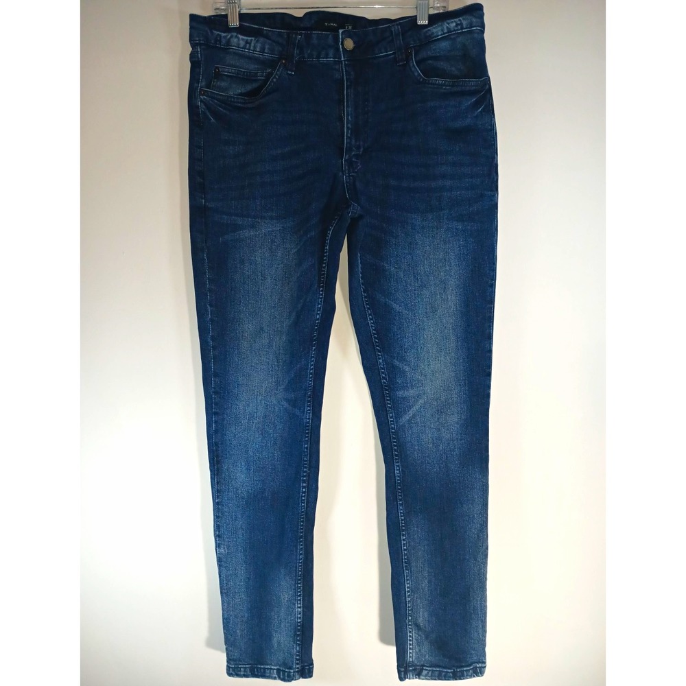 Tahari Skinny Jeans Blue Medium Wash Stretch Slim Fit 5-Pocket Plus 36